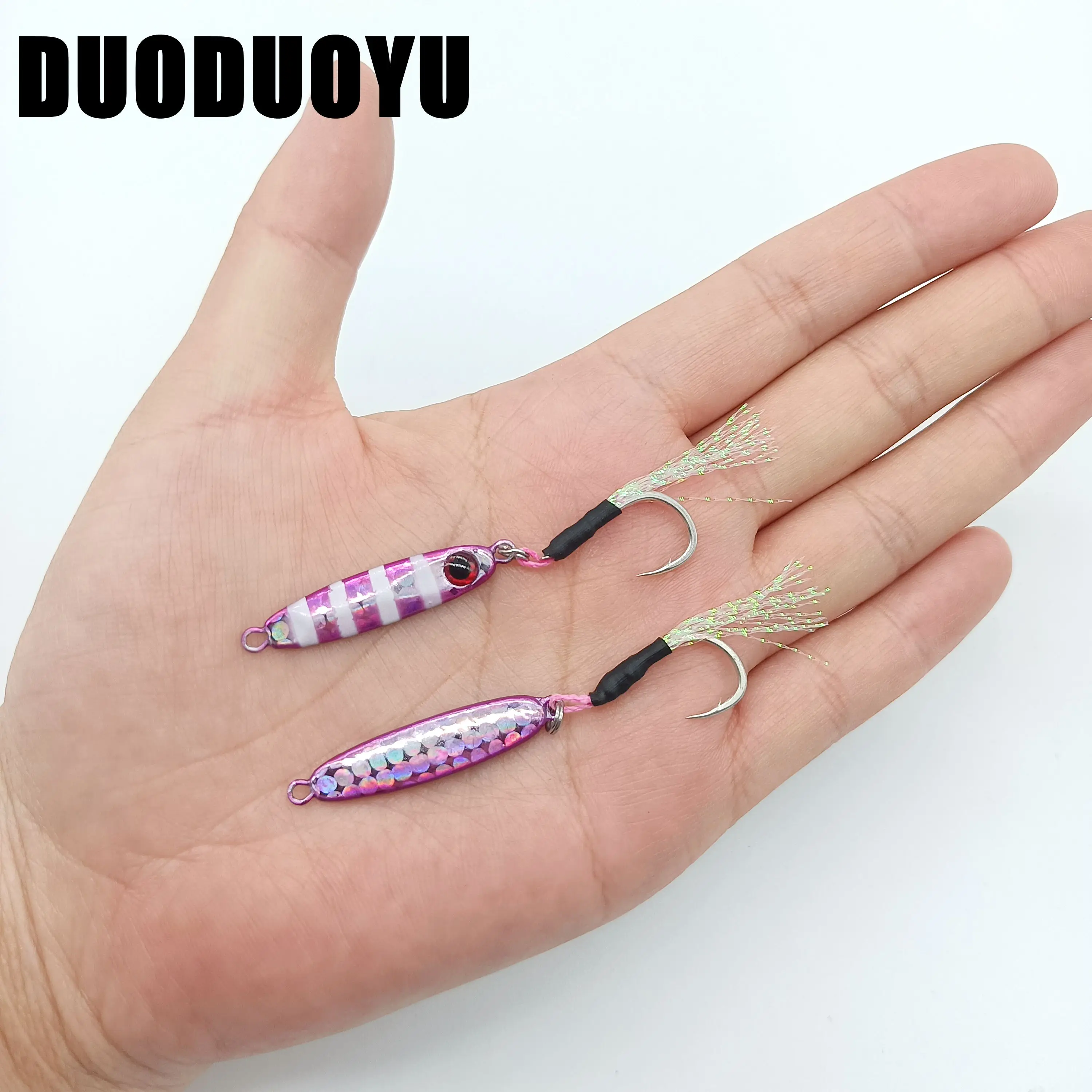 DUODUOYU 1PCS Micro Metal Jig Fishing Lure 5.5g/30mm Isca Artificial Bait  With Single HookSpoon Jigging Lure Fishing Accessories