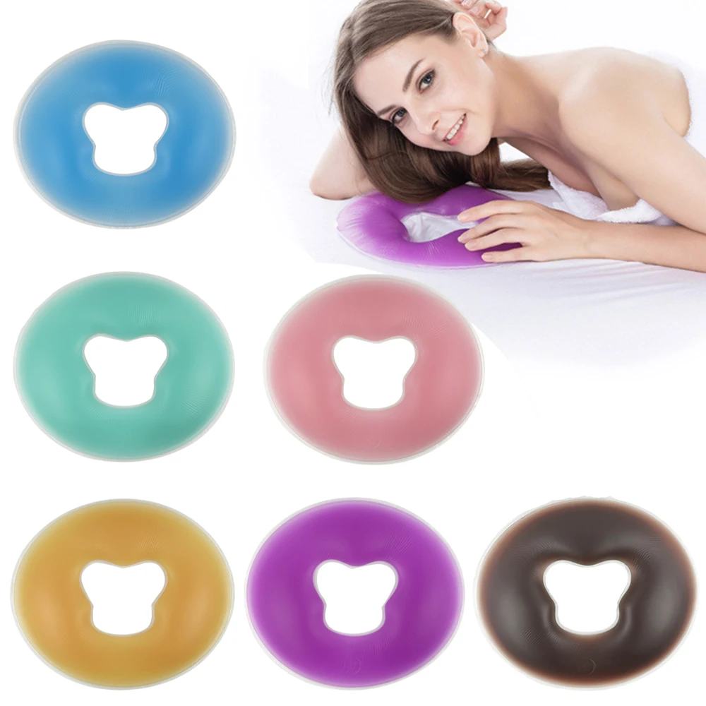 Soft Lay Face Pillow SPA Body Massage Silicone Relax Cradle Cushion Bolsters Paddle Beauty Care Non-slip Comfortable Gel Pad