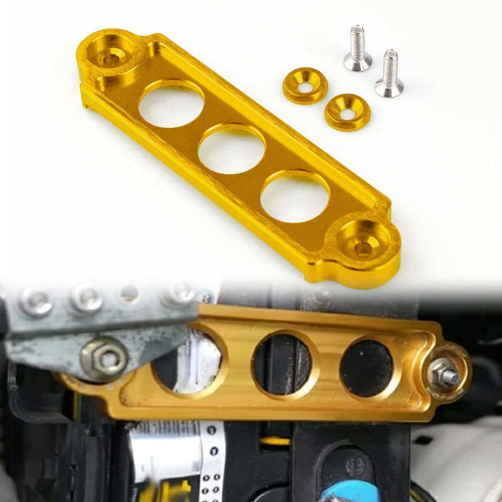 Aluminum Car Racing Battery Tie Down Hold Bracket Lock Anodized Battery Tie Down Brace Holder for Honda Civic/CRX 88-00