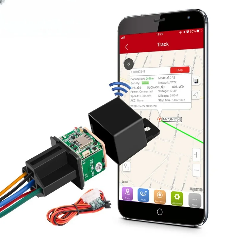 Реле GPS-трекер для автомобиля MV730, 9-90 в, обнаружение топлива, ACC, 2G, 4G, мини-мотоцикл, GPS, отслеживание в режиме реального времени, вибрирование, оповещение, бесплатное приложение
