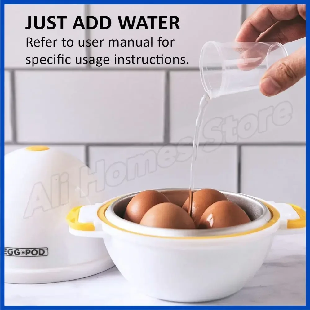 Eggpod Egg Cooker Wireless Microwave Hardboiled Egg Maker Cooker Egg Boiler  & Steamer 4 Perfectly-Cooked Hard Boiled Eggs Tool - AliExpress