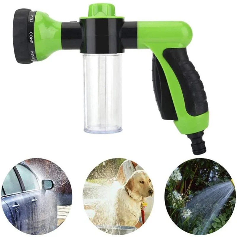 

Garden 8-function Plastic Water Gun Portable Lance Water Gun High Pressure 3 Grade Nozzle Jet Car Washer Sprayer Cleaning Tool