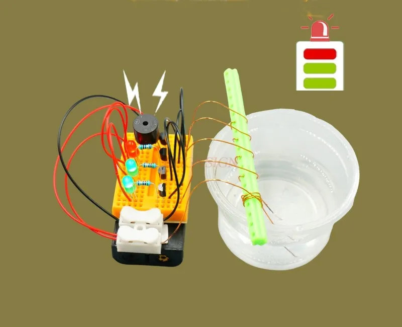 

Water level indicator alarm DIY hand-assembled materials Science and technology small production scientific invention physics