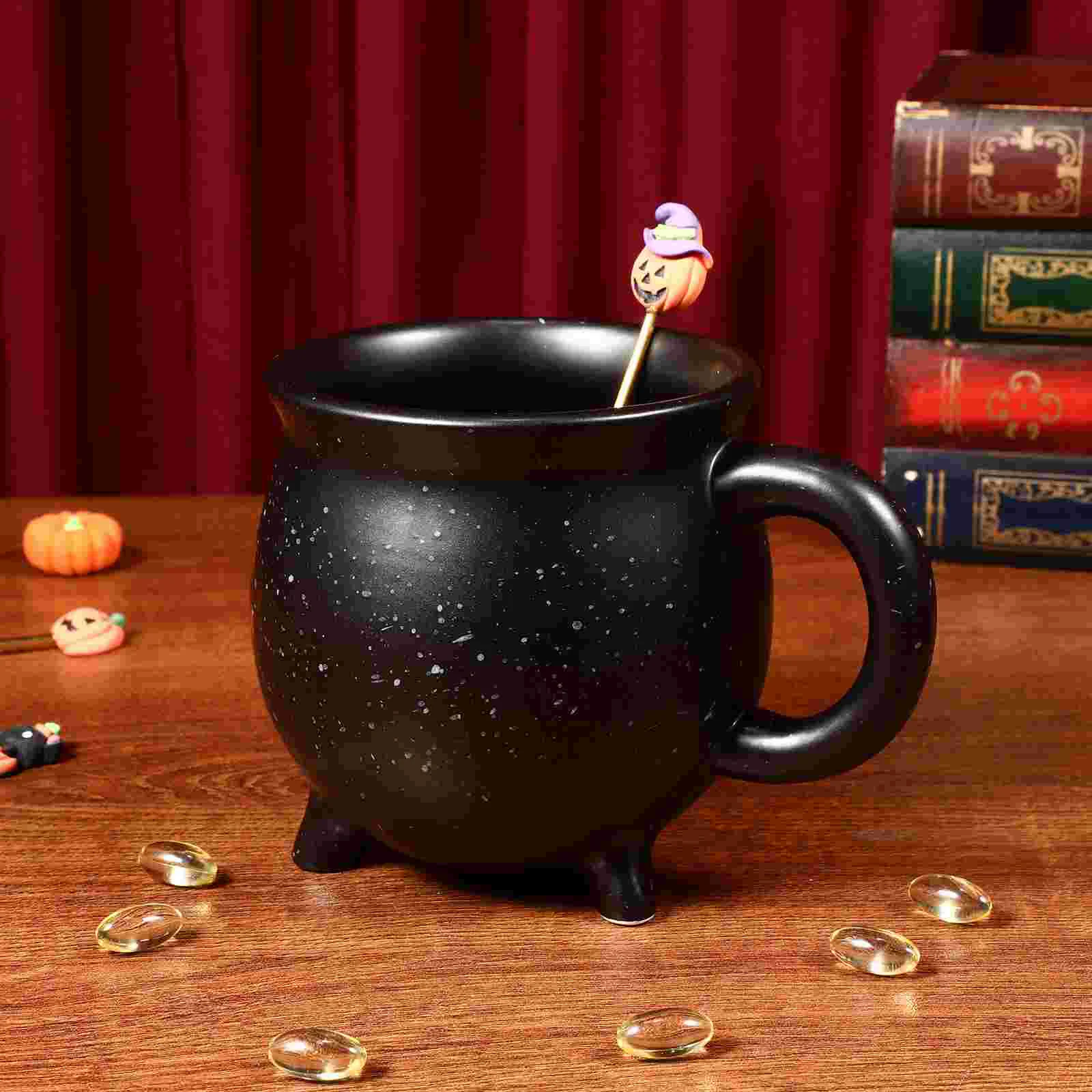 Keramika půlnoc čarodějnice cauldron hrneček halloween káva hrneček kotel hrneček novinkou dojit čaj pití pohár slavnost dekorace dar