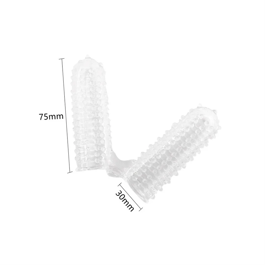 Finger Sleeve G Point Stimulation Clitoris Massage Vaginal Sex Finger Sleeves Reusable Condom Adult Sex Toys For Women Couples
