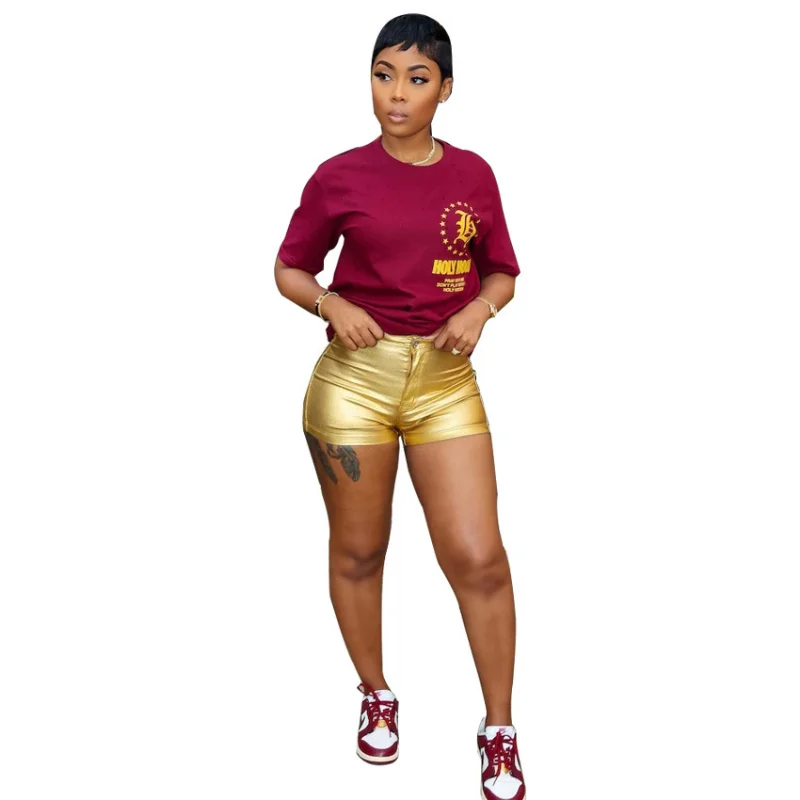 PU Leather Women Mini Shorts High Waist Zipper Fly Hot Pants 2023 Summer Chic Streetwear Sexy Night Club Party Short Trousers