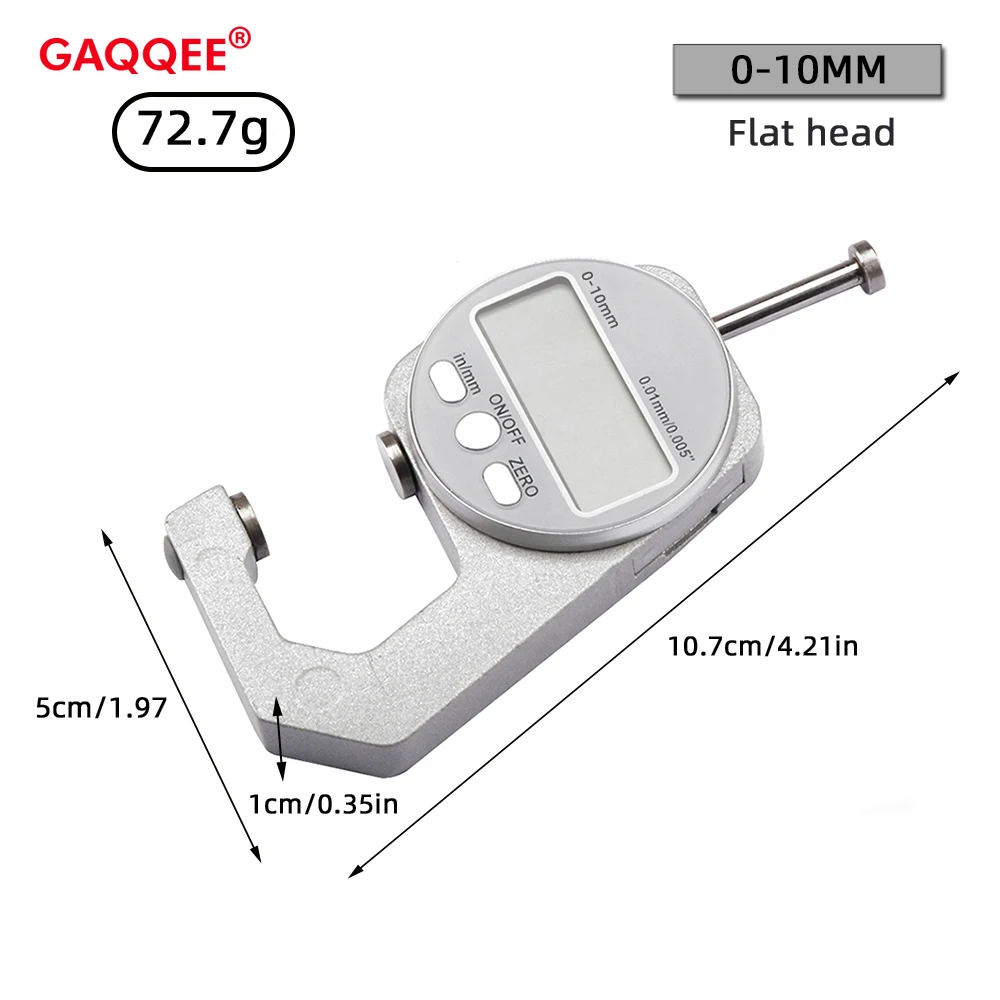 Digital Display Thickness Gauge 0-10/20mm