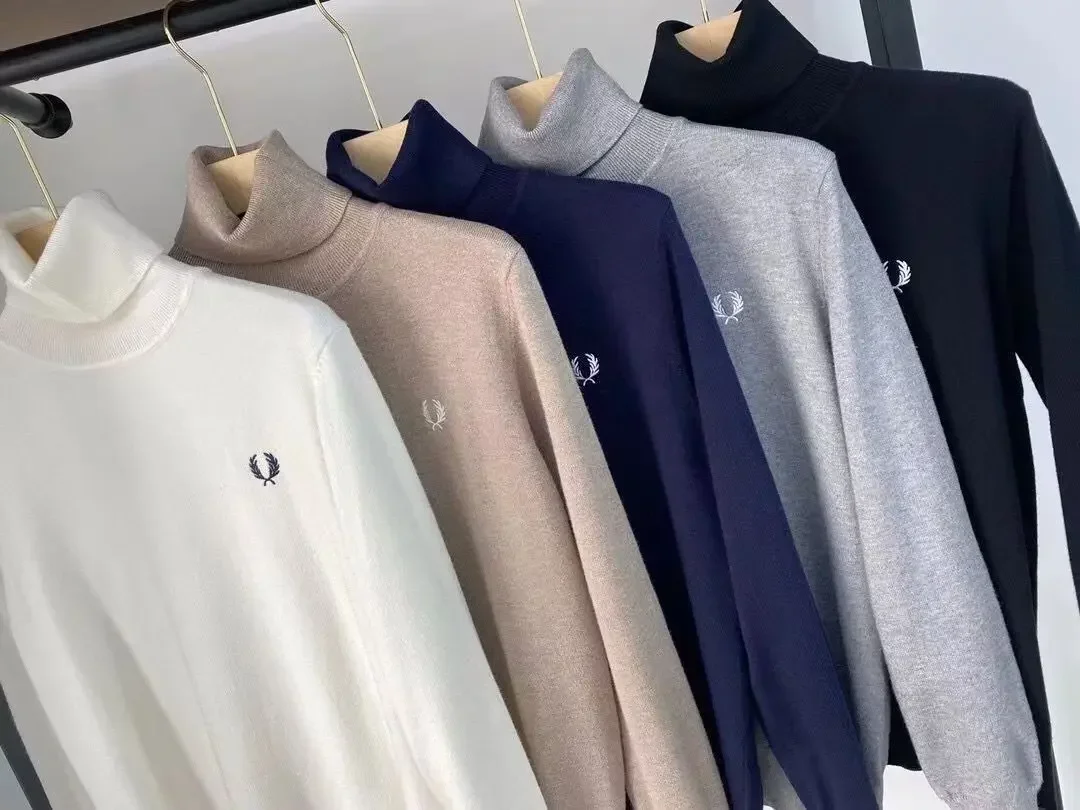 

Men's Winter Clothes Knitted Embroidery Sweater High Lapel Loose Youth Fashion Urban Simple South Korea Trend Sweaters
