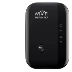 High - Speed WiFi Signal Booster and Amplifier - US Plug (4 Lights Black)