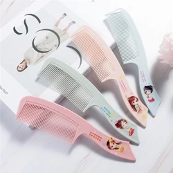 1PC Random Color Comb Cartoon Plastic Comb Large Tooth Comb Wide Tooth Daily Hairdressing Comb for Women Hairstyling Tools