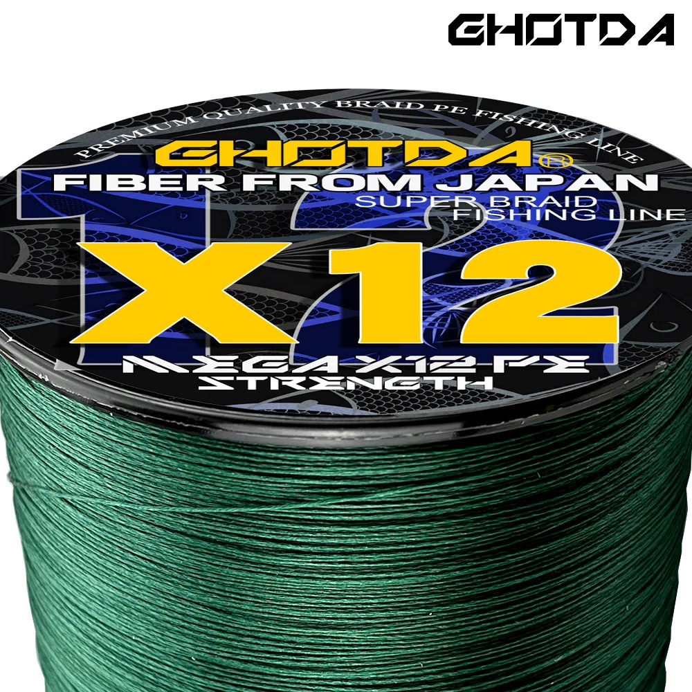 12 Strands 1000M 500M 300M Braided Fishing Line Strong Power 20-120 LB for  the monsters