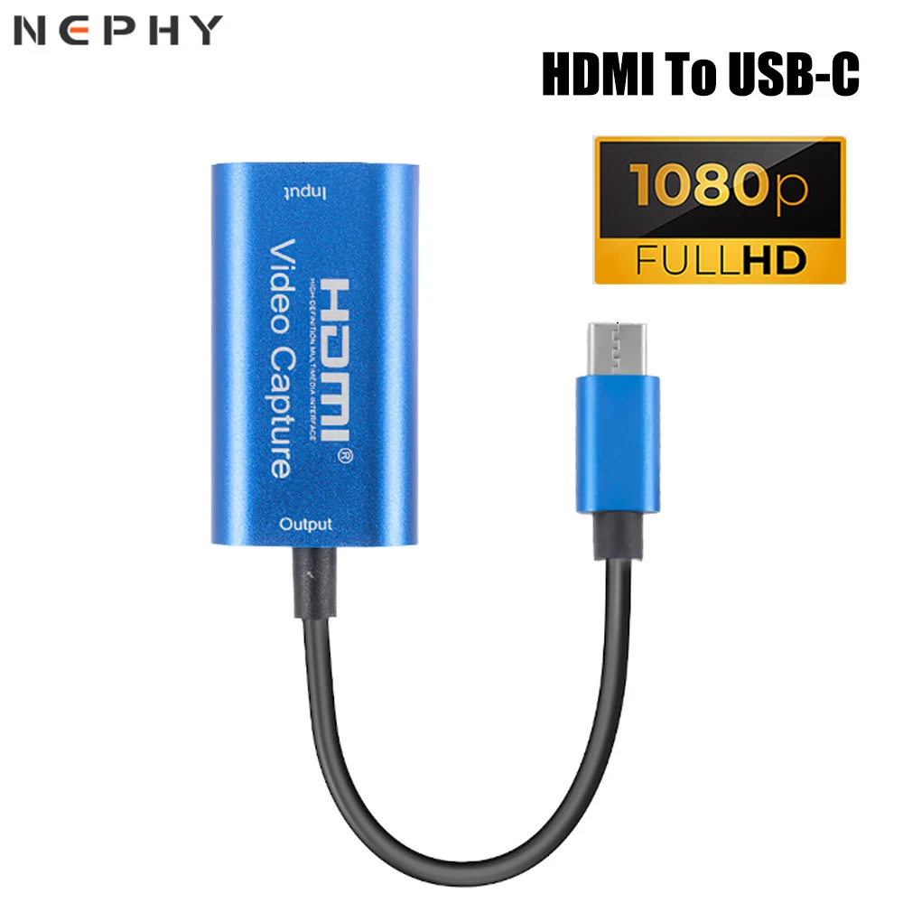 HDMI To USB Type C Video Capture Card 1080P Video Game Grabber Record for PS5 Xbox Steam Camcorder PC Phone Macbook iPad Laptop video capture adapter