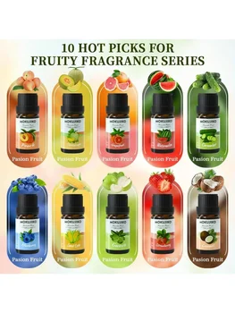 2 Pack Fruit Essential Oil Set, 10x10ml Essential Oil, Aromatherapy Diffuser Essential Oil Set, Christmas Gift, New Year Gift 2