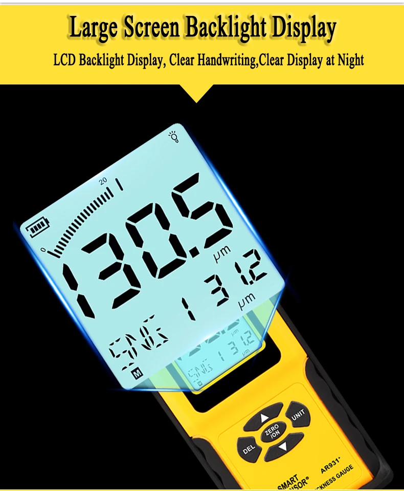AR931 High Accuracy Separate Layer Thickness Gauge Meter, Thickness Tester