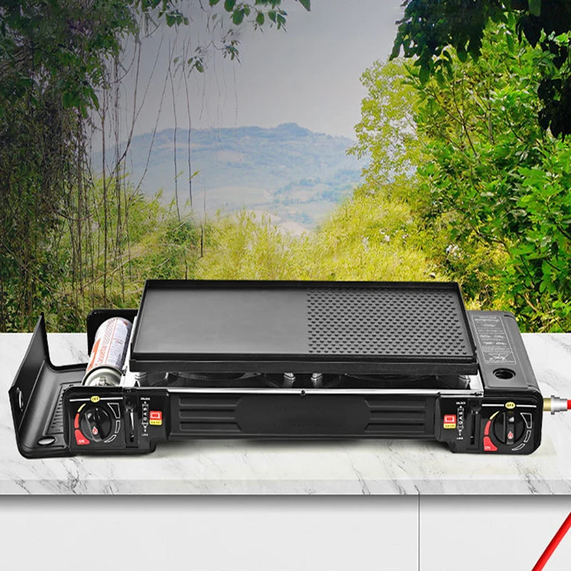 C009 cooking household portable outdoor camping gas stove 2 burners