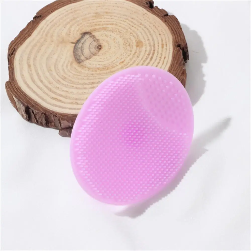 

Face Scrub Brush Silicone Facial Wash Pad Dirt Remover Deep Clean Blackhead Removal Tool Oval Cleansing Brush Beauty Tool
