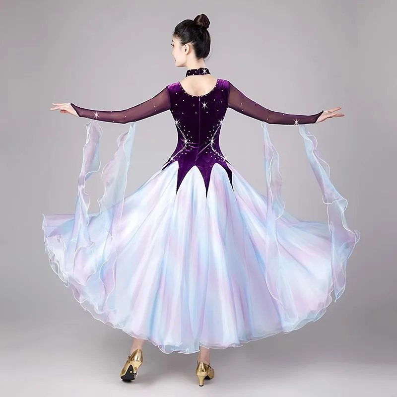 Women Dance Competition Dress Party Tango Ballroom Performance girl dance costume
