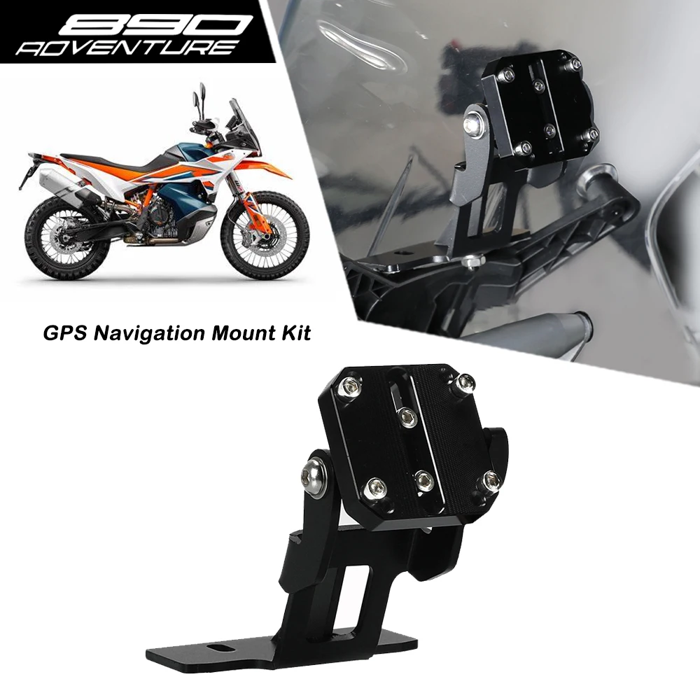 

For 890 Adventure 890 ADV S/R Rally 2023 2024 2025 GPS Navigation Mount Phone Mount Bracket Rotatable Adjustable AMPS Mount Kit
