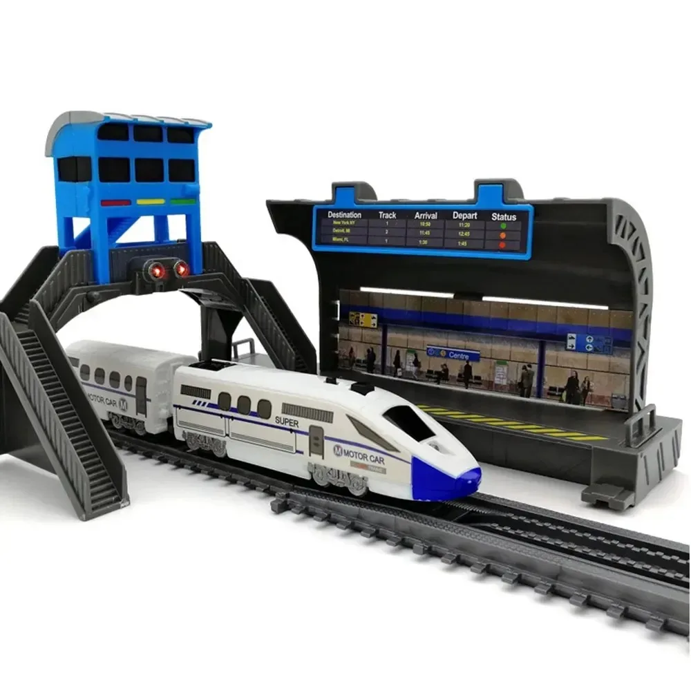 High Speed Electric Train Model Railway Track Harmony Train Rail Toy Assemble DIY Set Christmas Gift Children Toy
