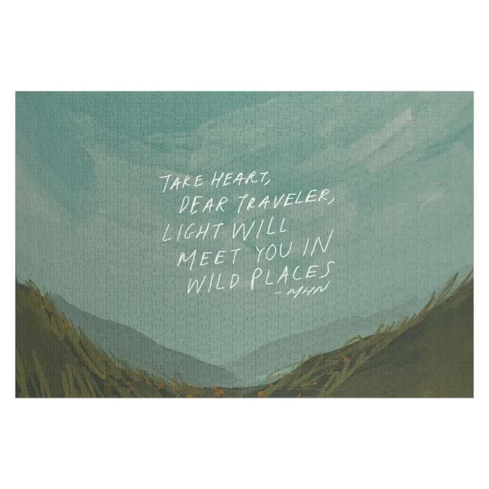 Light will meet you in wild places Jigsaw Puzzle Custom Jigsaw Toddler Toys Puzzle