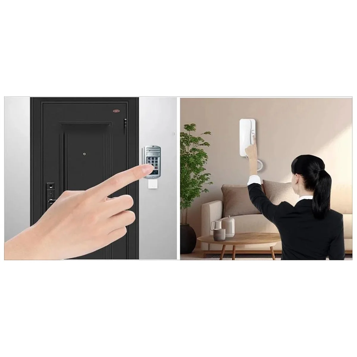 Doorbell Intercom Doorbells 2 Wire Audio Phone Without Outdoor Station Electronic Intercom Apartment Building Door Handset