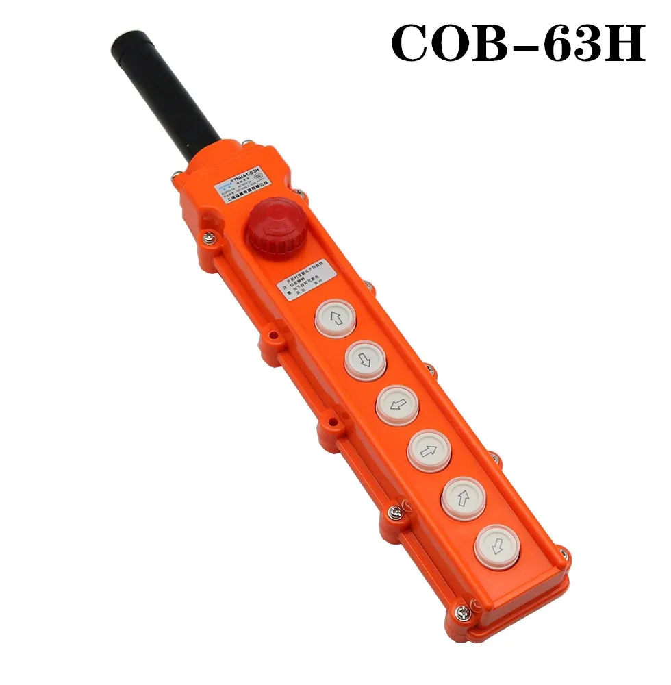 

cob Rainproof Up-down Pushbutton Crane Hoist Switch ,Waterproof COB-63H push button switch