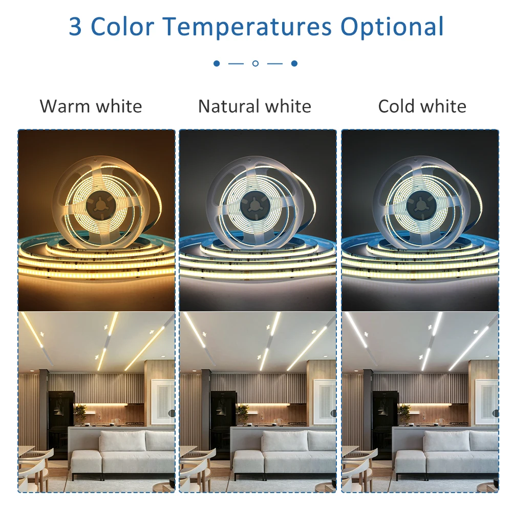 5M 10M 15M WS2811 COB Running Water Strip Light for 24V 400W PIR Motion Sensor LED Stair Controller Staircase Lighting Decor 3