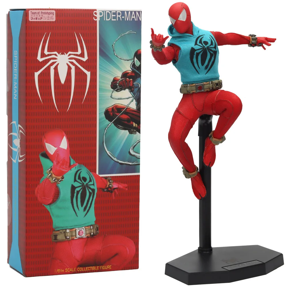 Squadra Di Prototipazione Spiderman Con Panno Frabic 1/6 Statua Action Figure Model Toys