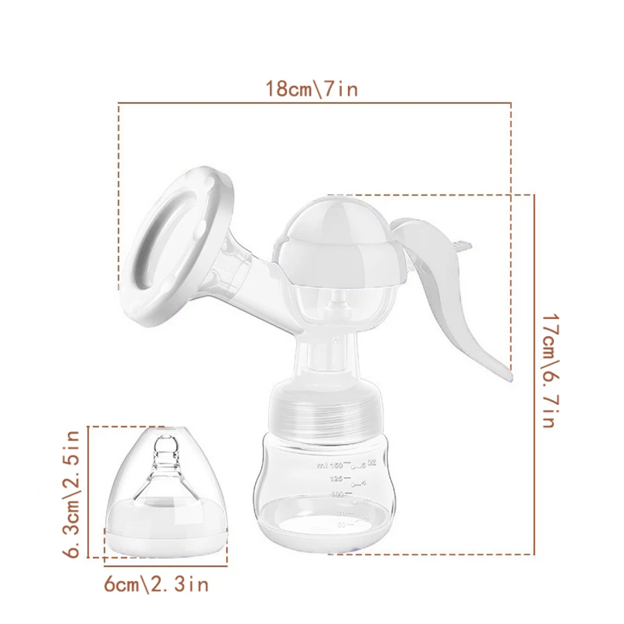 High Suction Painless Silent Portable Hand Breast Pump Maternity Products The strength is adjustable 5
