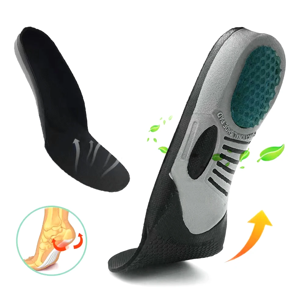 1 Pair Of Orthopedic Insoles, Comfortable Absorb Sweat Shoes Pad Lightweight Inflatable Design For Sports Hiking, Climbing, Work