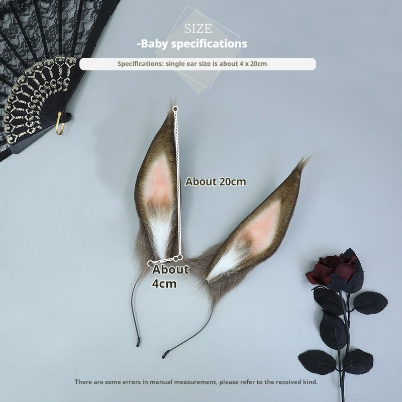 Bunny Ear Headband Cosplay Prop Plush Animal Headdress Adjustable Rabbit-Ear Smooth Anime Expo Hair Accessories Party Hairband hair accessories hair bands hair band cosplay accessories cosplay headpiece
