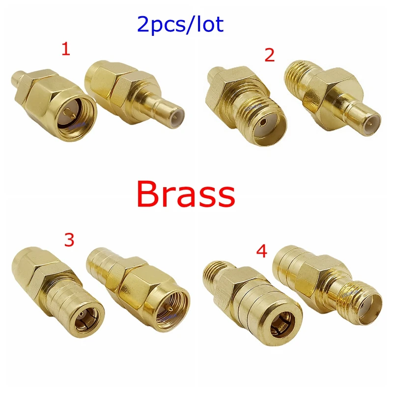 Sma para Smb Fêmea Macho Conector Reto Smb para Sma Fêmea Macho Adaptador de Teste Conversor Alta Qualidade Bronze Banhado a Ouro Peças Lote