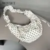 Women Retro Polka Dot Large Capacity Shoulder Bag Versatile Tote for Fashionable Outdoor Travel and Daily Use 1