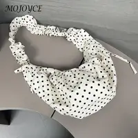 Women Retro Polka Dot Large Capacity Shoulder Bag Versatile Tote for Fashionable Outdoor Travel and Daily Use 1