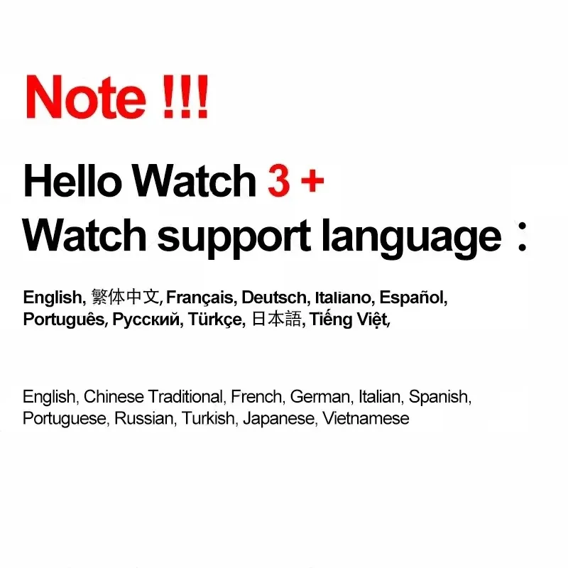 Hello Watch 3 Plus Ultra Smartwatch AMOLED 4GB ROM NFC Compass Bluetooth Call Music Smart Watch For IOS Android