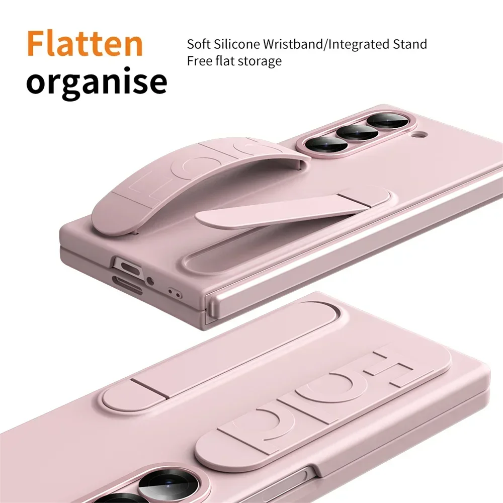 Premium Silicone Cover with Invisible Wrist Strap and Hidden Stand Feature