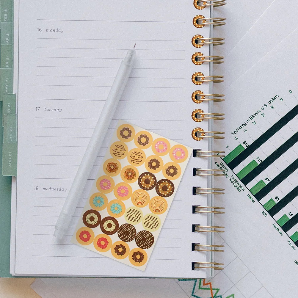 20Pcs 바인더 구멍 보강 스티커 쉽게 적용할 수 있는 종이 구멍 수리 라벨 스크랩북 노트북 루스 리프 페이지 홈