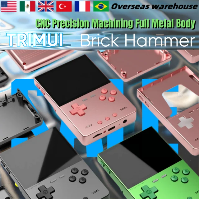 TRIMUI – marteau à briques, lecteur de jeu Portable, système Linux entièrement en métal CNC, écran IPS 3.2 pouces, jeux rétro, dispositif de jeu vidéo, nouveau 1