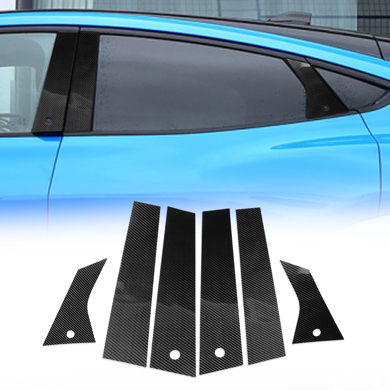 

for Mustang Mach E 2021 B-pillar Decoration Cover Trim Sticker Car Exterior Accessories