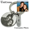 Unicrena Elegant Stainless Steel Keychain for Women–Personalized Laser Engraved Custom Name Logo Pet Accessories DIY Gift Idea