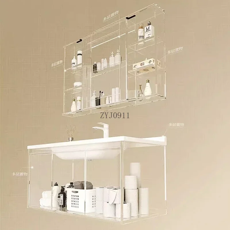Narrow Furniture Closed Storage Toilet Cabinet Bathroom Sink Base Kitchen Sink Multifunction Home Maquillaje Pommeaux De Douche