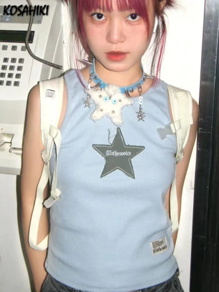 トップス 00s archive L.G.B. BONO10 vest jilet y2k Amazon.com: TYATVS Denim Vest for Women 90s Grunge Clothes
