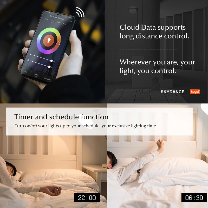 Smart WiFi LED Controller with Touch Remote & Dimmer for Multicolor LED Strips