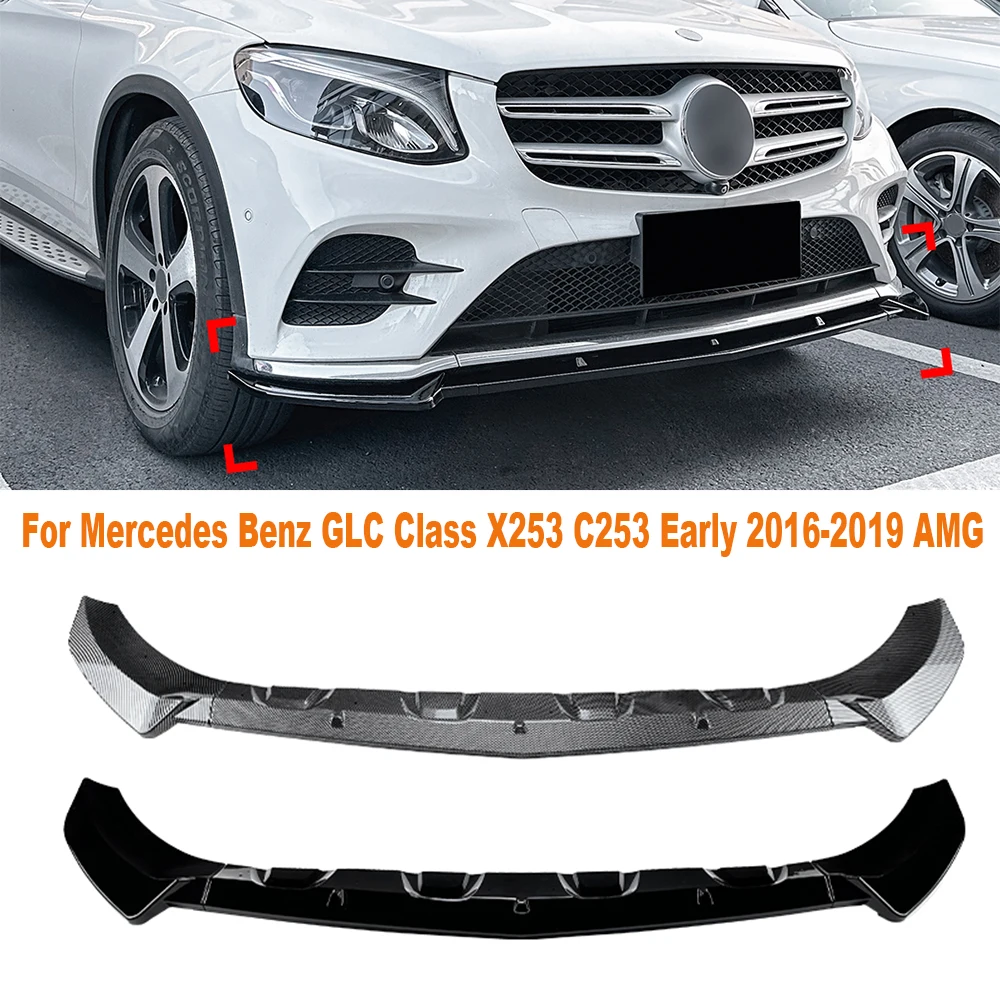 

For Mercedes GLC Class X253 C253 Early 2016-2019 AMG Front Bumper Lip Splitter Diffuser Body Kit Spoiler Bumper Guard Protector