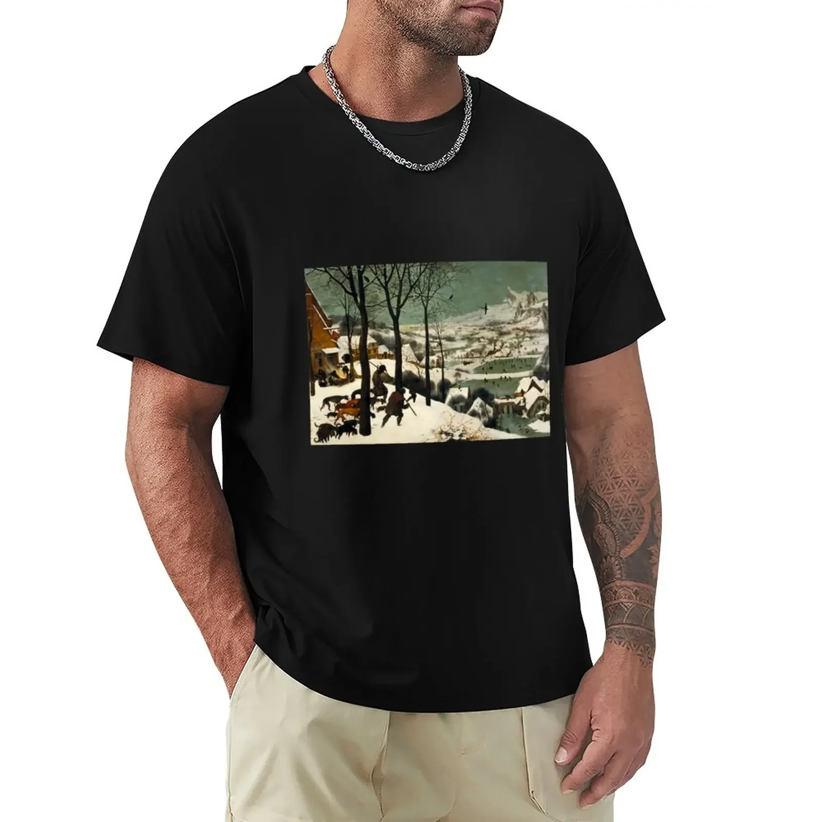 

Hunters in the Snow (Bruegel) T-Shirt graphics customs oversized mens graphic t-shirts