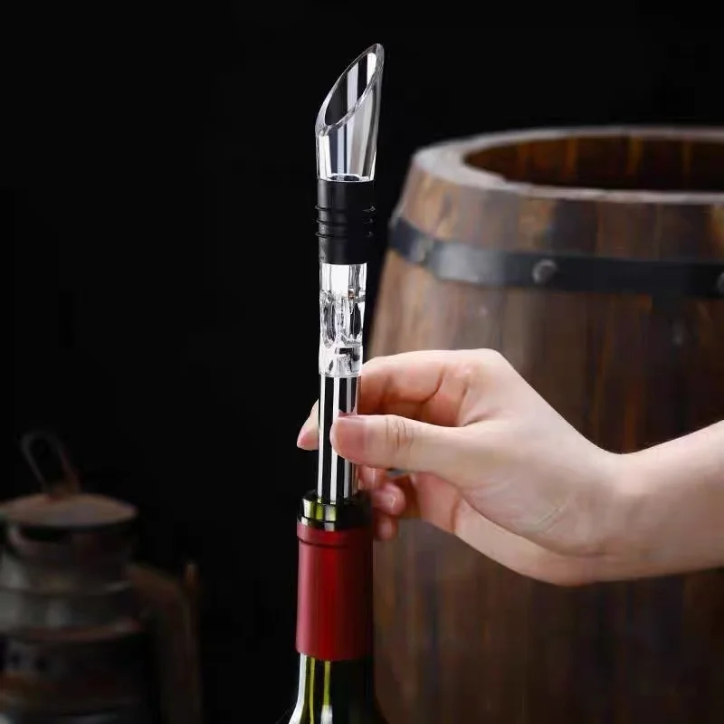 20Pcs Stainless Steel Frozen Stick Ice Wine Cooler Chiller Stick with Wine Pourer Cooling Cooler Beer Bar