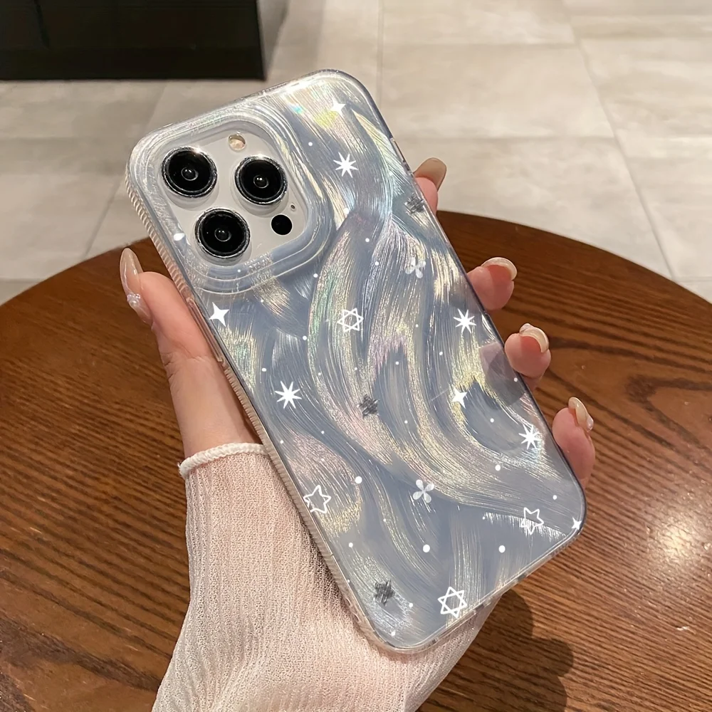 Transparent White Star Phone Case Cover