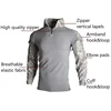 Outdoor Long Sleeve Shirts Combat Shirt 1/4 Zipper Ripstop Cotton Wear-resisting Camo Airsoft Paintball Cotton Tactical Clothing 3