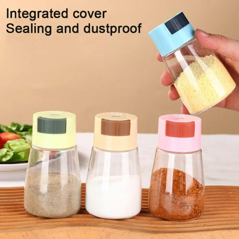 Salt Shaker Each Press 0.5g Healthy Daily Intake Pepper Spice Dispenser One-button Press Measuring Seasoning Bottle For Kitchen