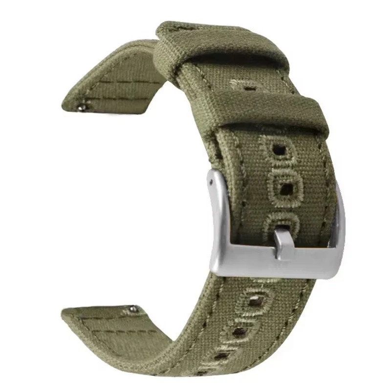 Canvas Nylon Quick Release Watch Strap with Pin Buckle